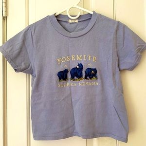 Brandy Melville John Galt Yosemite National Park Vintage Style Blue T-Shirt